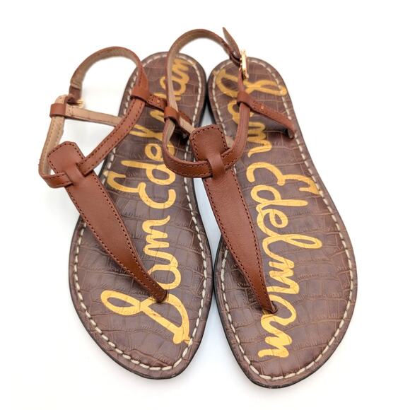 Sam Edelman Gigi Signet Sandal Women's Ankle Strap Brown Size US5M EU35 - Picture 9 of 12
